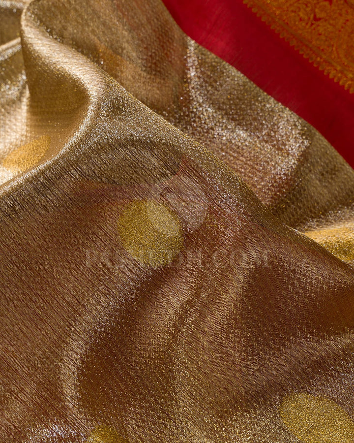Gold Silver Shimmer Organza Kanjivaram Silk Saree-S1255(B)
