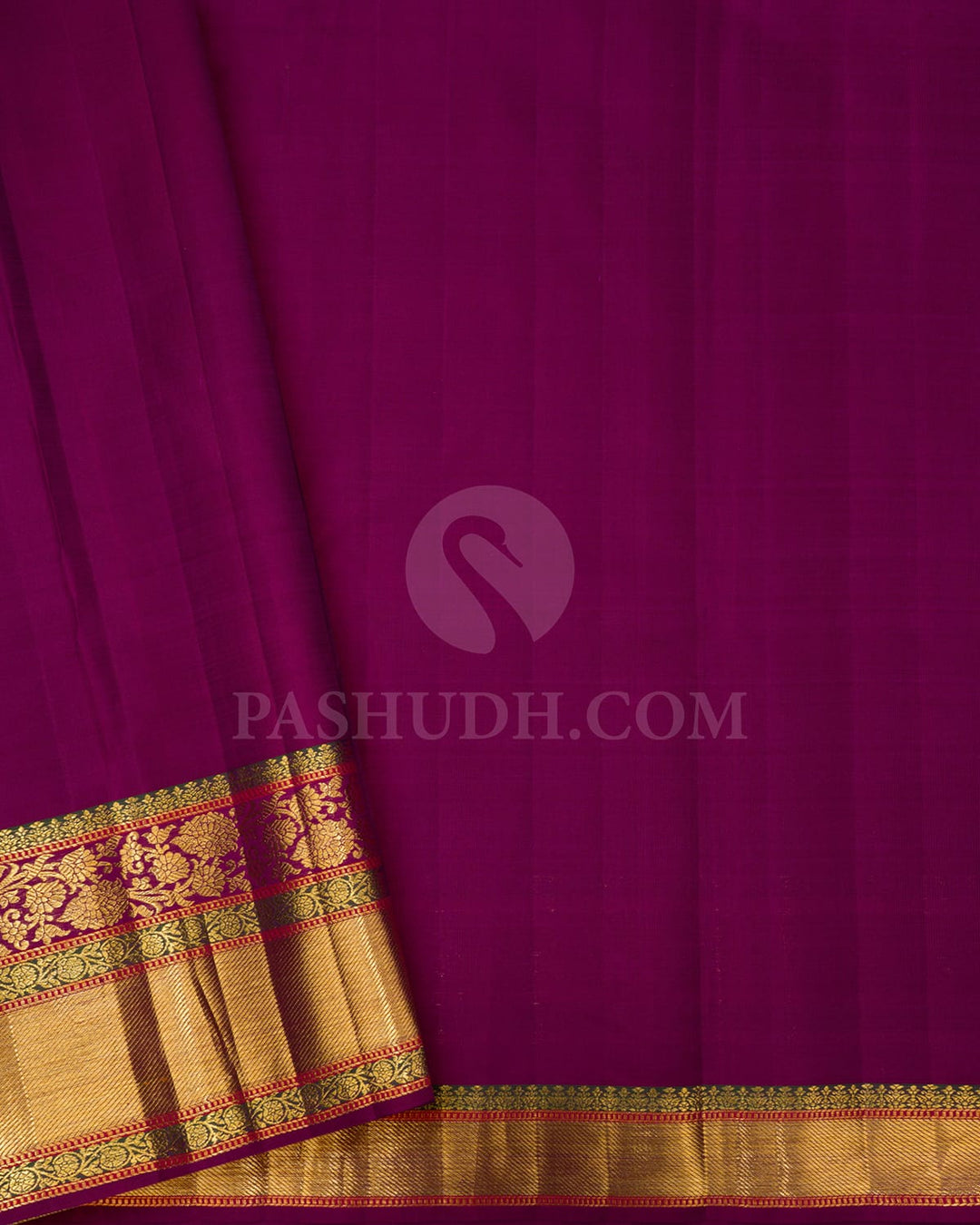 Lavender And Dark Olive Green Kanjivaram Silk Saree-S1650(A)