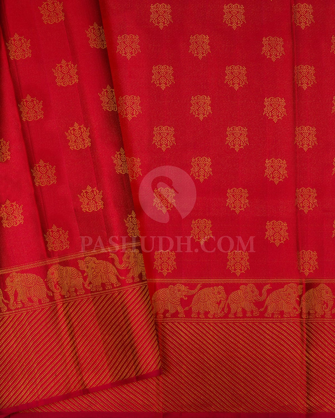 Pink With Purple Kanjivaram Silk Saree-D666(B)