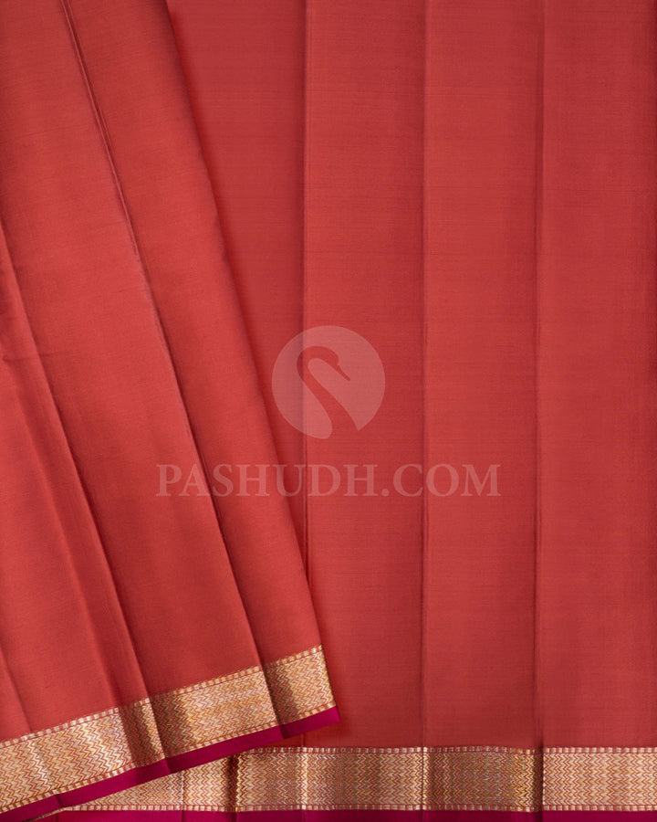 Peach Kanjivaram Silk Saree-DJ428(A)
