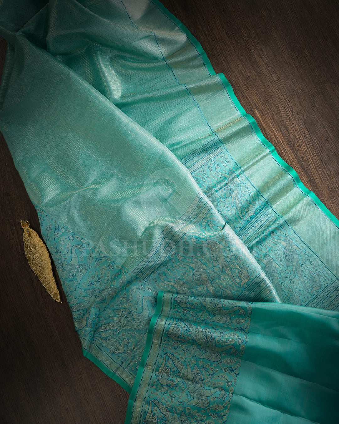 Sky Blue Kanjivaram Silk Saree-S1557(D)