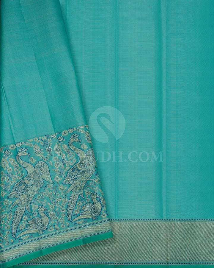 Sky Blue Kanjivaram Silk Saree-S1557(D)