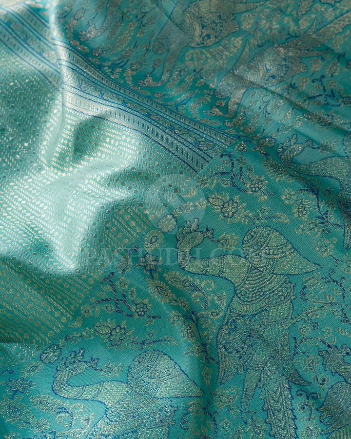 Sky Blue Kanjivaram Silk Saree-S1557(D)