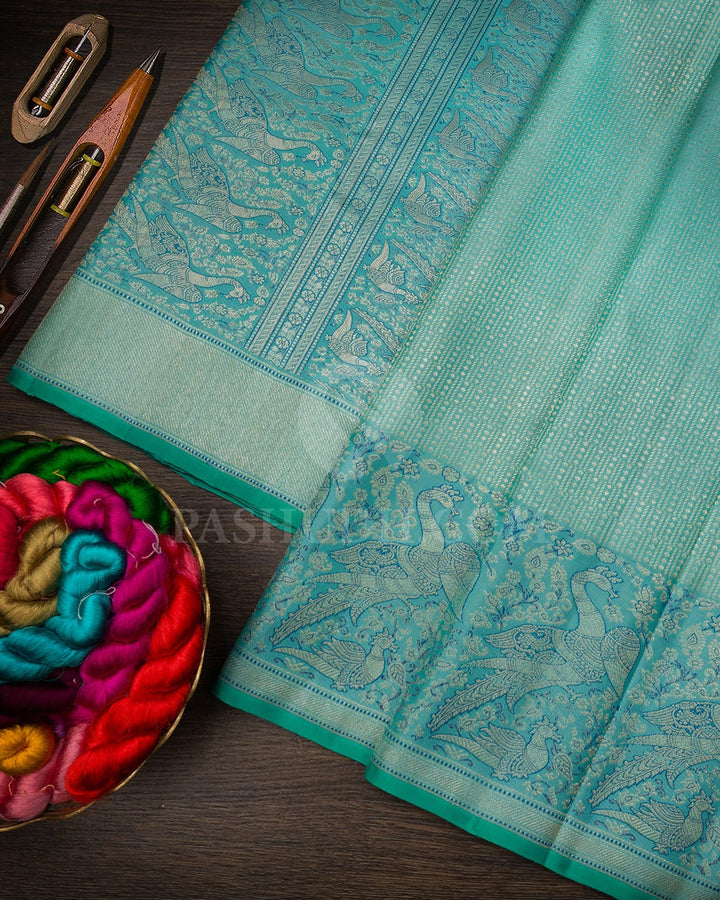 Sky Blue Kanjivaram Silk Saree-S1557(D)