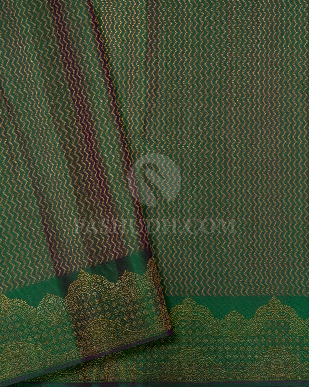 Red Shot Purple Bridal Kanjivaram Silk Saree-D665(B)