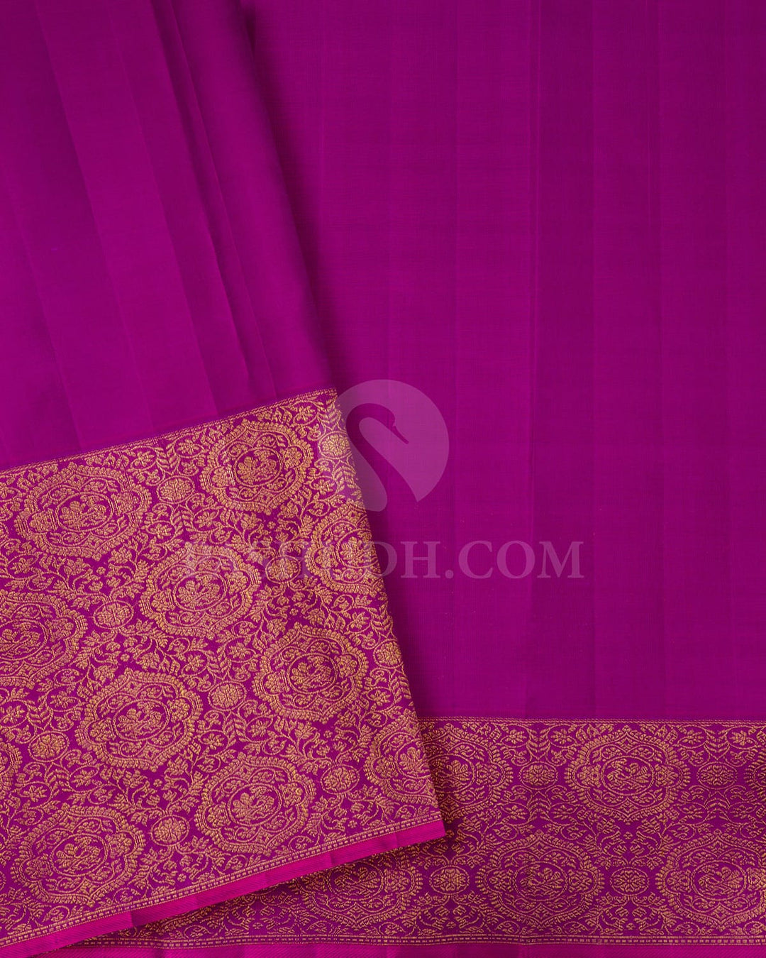 Dual Shaded Orange And Violet Kanjivaram Silk Saree-S1168(D)