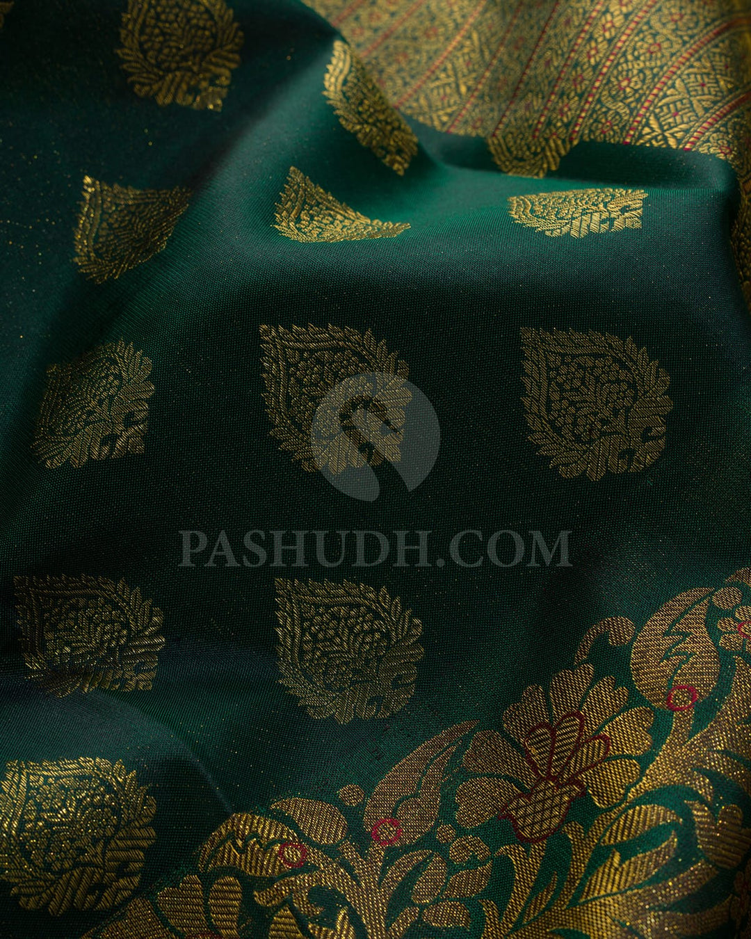 Dark Green Kanjivaram Silk Saree-D668(B)
