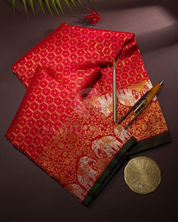 Red Kanjivaram Silk Saree-S1634(B)