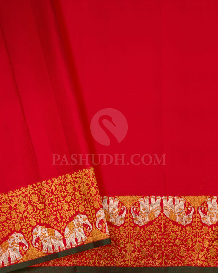 Red Kanjivaram Silk Saree-S1634(B)