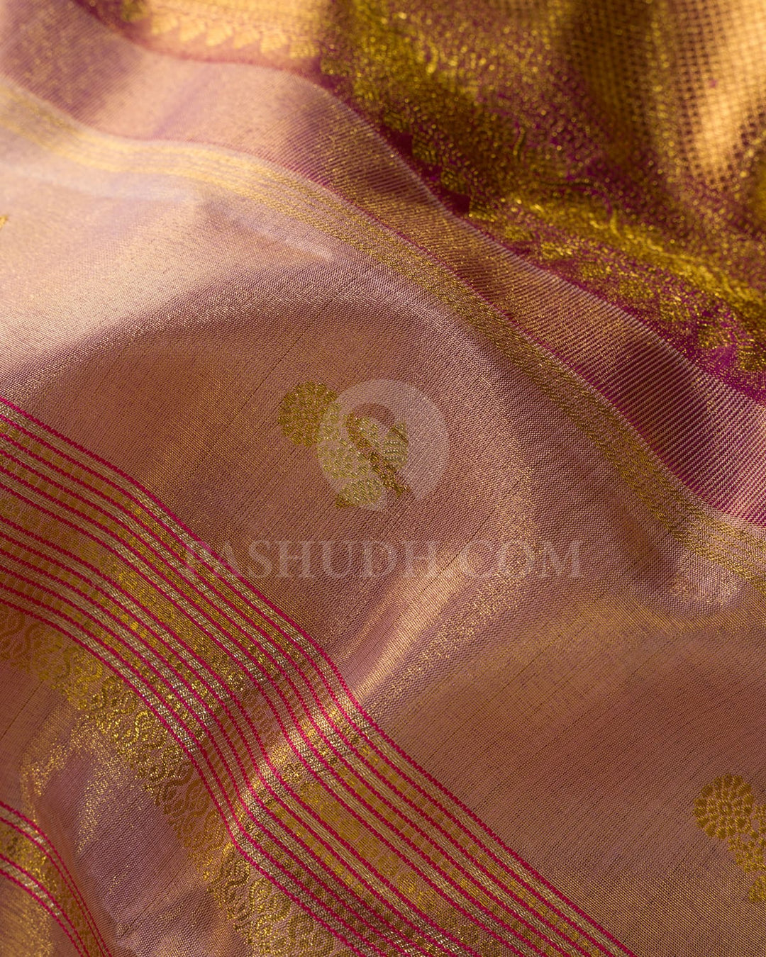 Baby Pink And Rani Pink Kanjivaram Silk Saree-S1364(D)