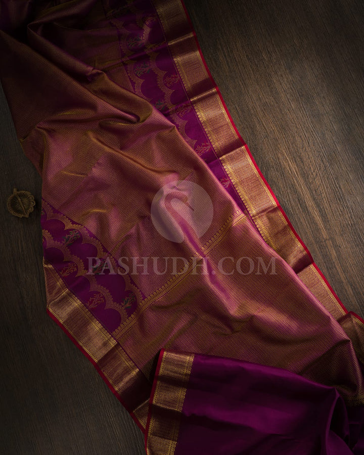 Purple Kanjivaram Silk Saree-D647(C)