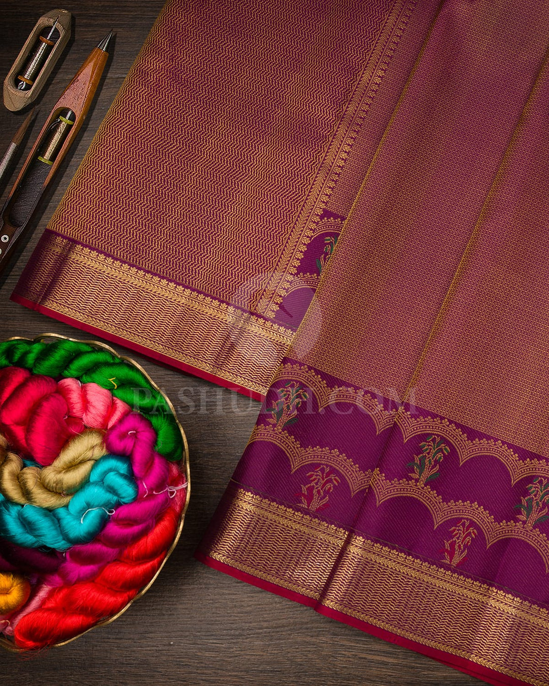 Purple Kanjivaram Silk Saree-D647(C)