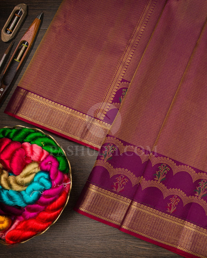Purple Kanjivaram Silk Saree-D647(C)
