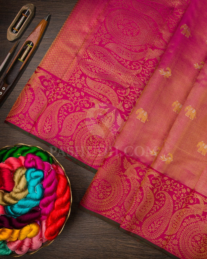 Rani Pink Kanjivaram Silk Saree-S1640(A)