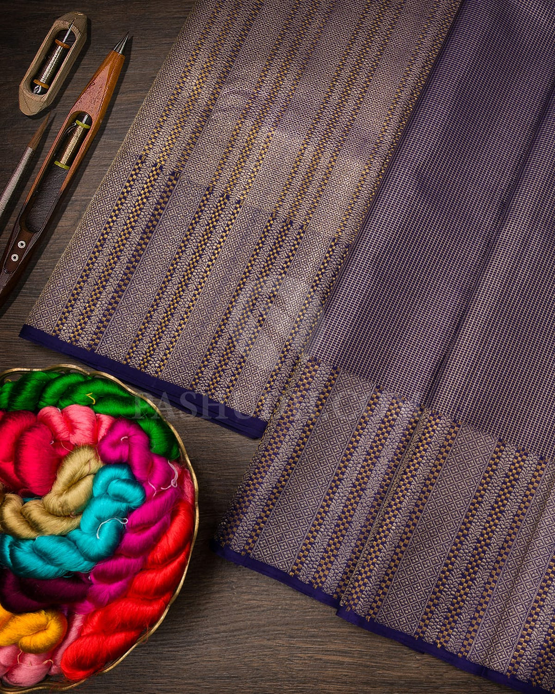 Royal Blue Kanjivaram Silk Saree-S1638(A)