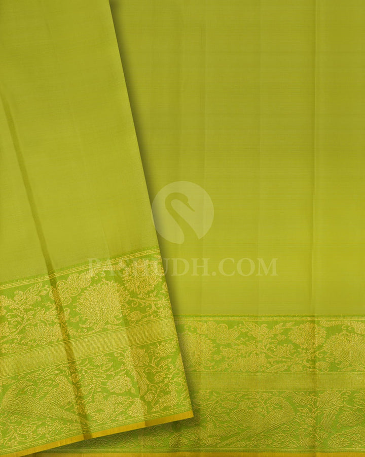 Purple And Parrot Green Kanjivaram Silk Saree-S1641(A)