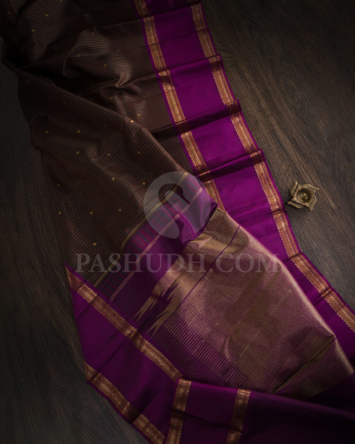 Green,Rust Red Kanjivaram Silk Saree-S1671(A)