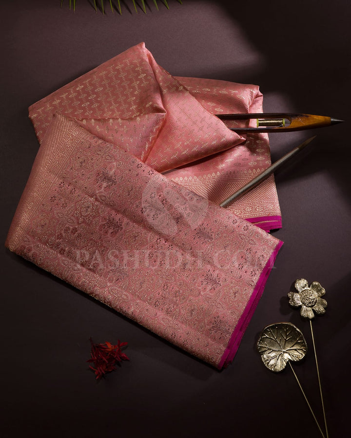 Baby Pink Bridal Kanjivaram Silk Saree-S1191(H)