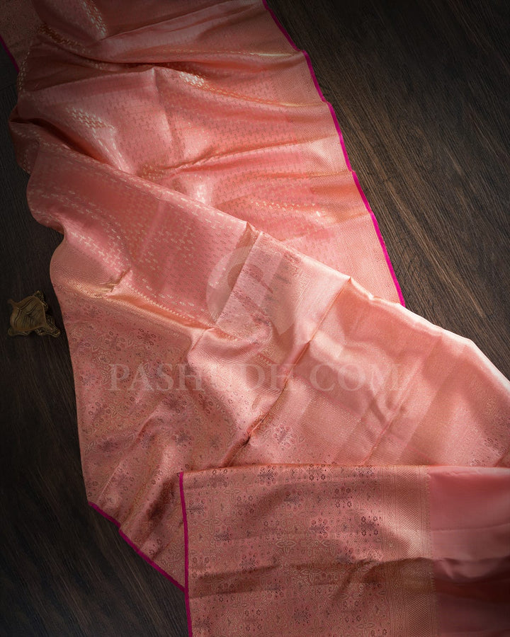 Baby Pink Bridal Kanjivaram Silk Saree-S1191(H)