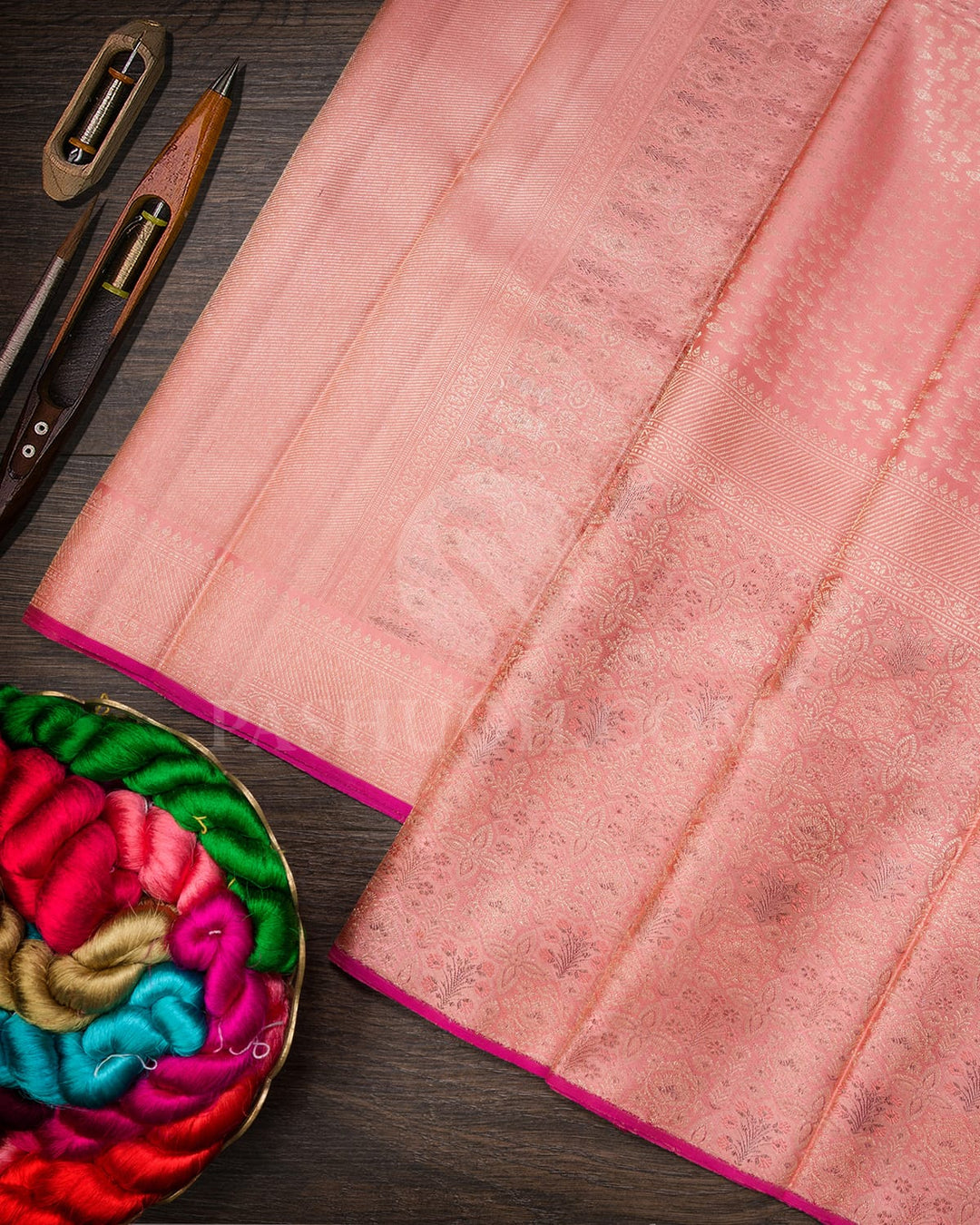 Baby Pink Bridal Kanjivaram Silk Saree-S1191(H)