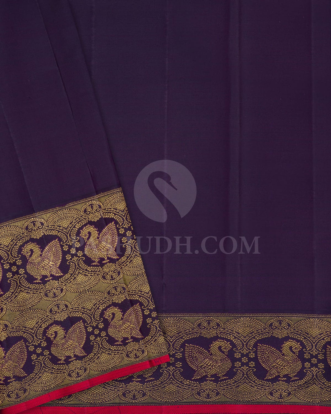 Baby Pink With Navy Blue Kanjivaram Silk Saree-S1655(B)