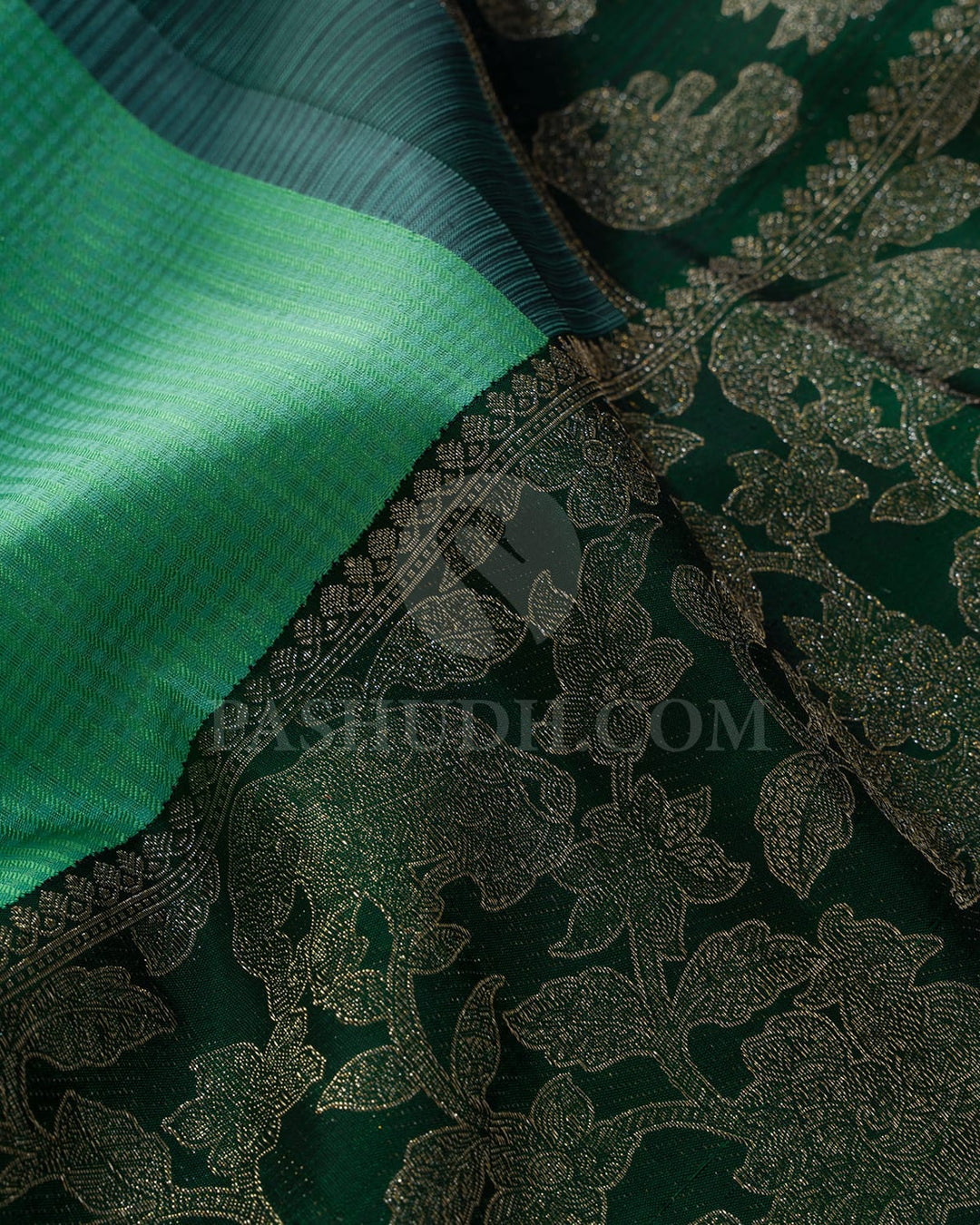 Rexona Green With Dark Green Kanjivaram Silk Saree-S1138(C)