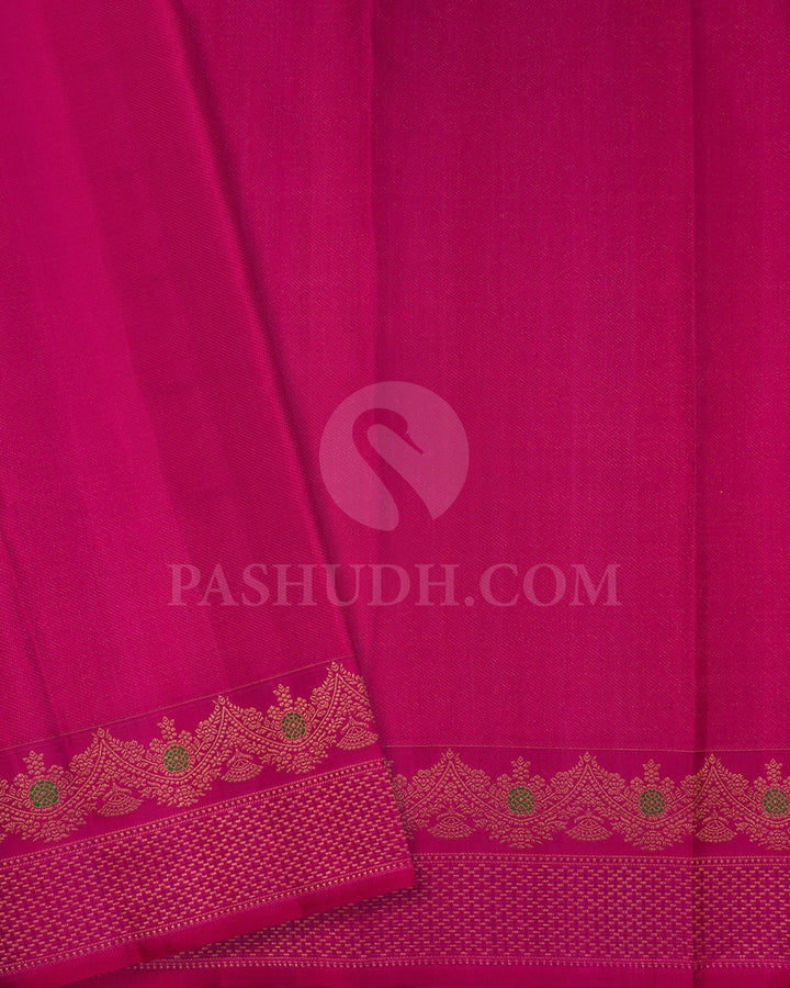 Orange With Peachy Pink Kanjivaram Silk Saree-D669(B)
