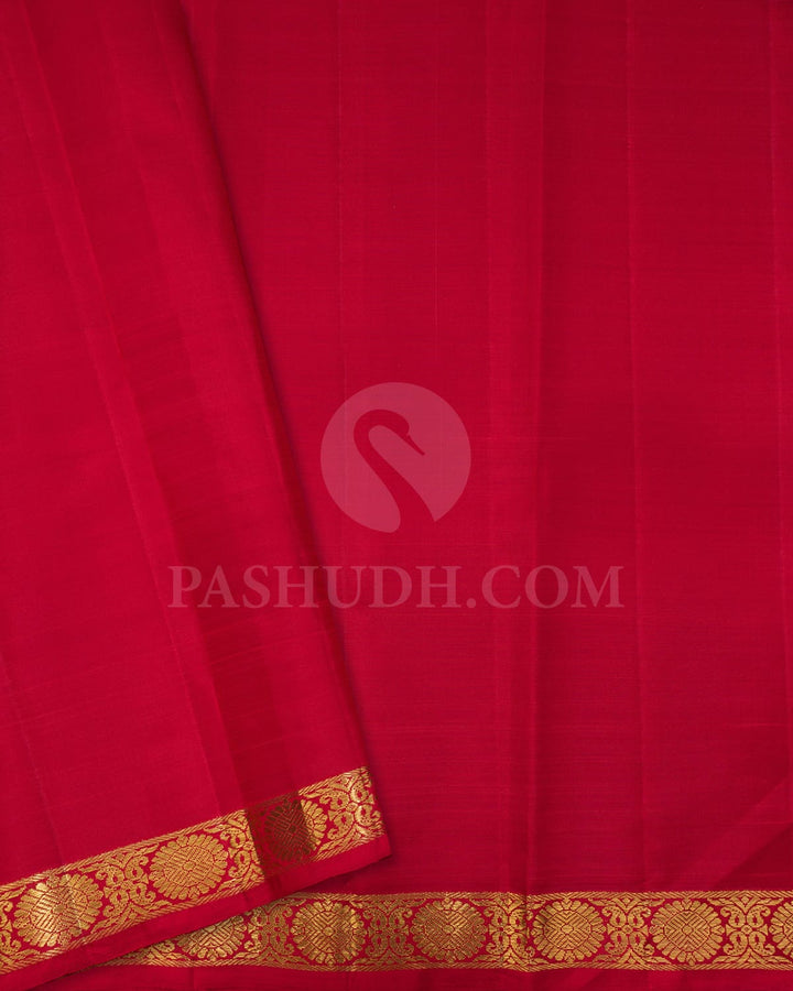 Royal Blue With Red Kanjivaram Silk Saree-S1666(A)