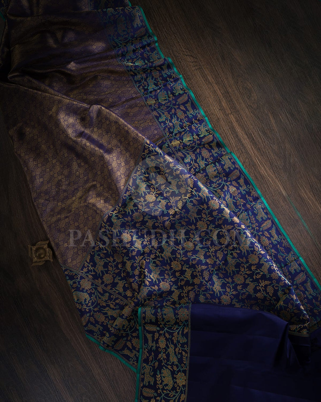 Royal Blue Kanjivaram Silk Saree-S1661(A)