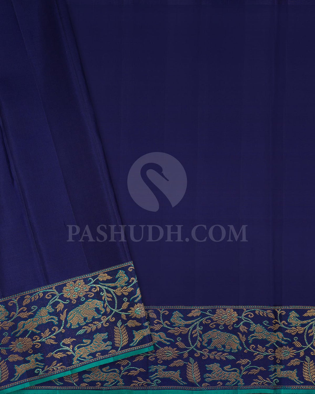 Royal Blue Kanjivaram Silk Saree-S1661(A)