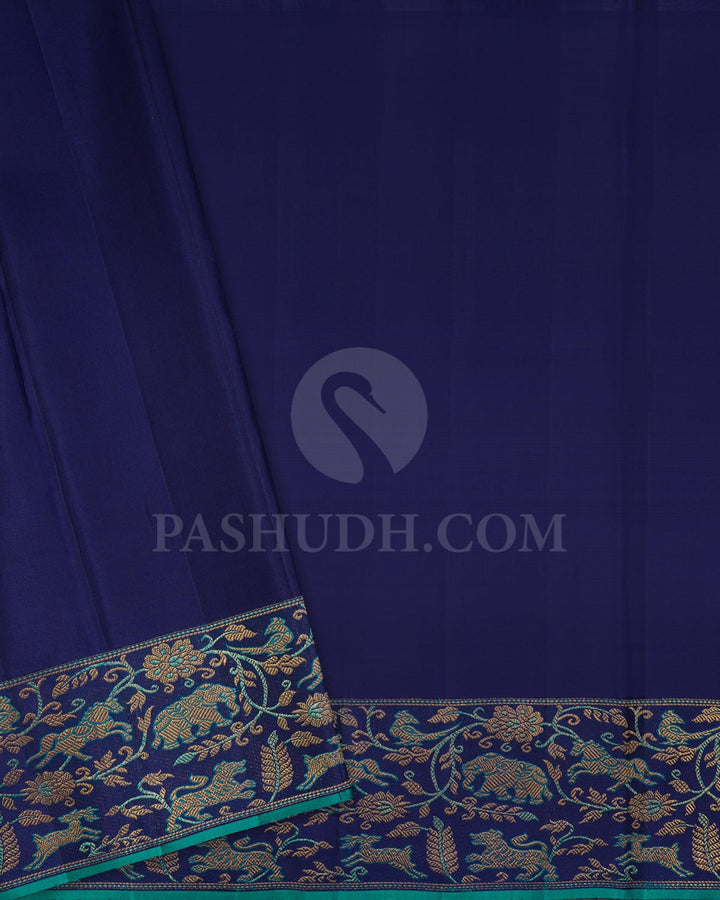 Royal Blue Kanjivaram Silk Saree-S1661(A)