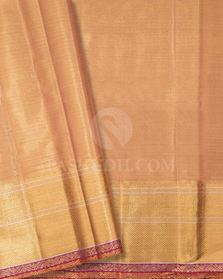 Gold Pure Zari Tissue Kanjivaram Silk Saree-P214(A)