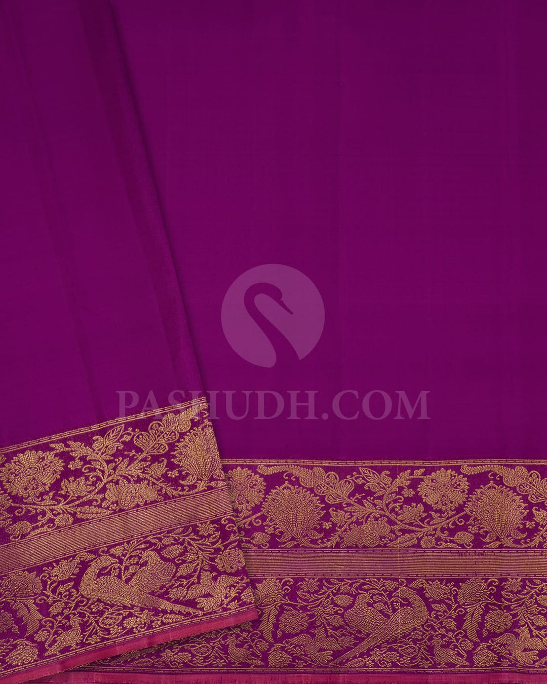 Sky Blue With Violet Kanjivaram Silk Saree-S1641(B)
