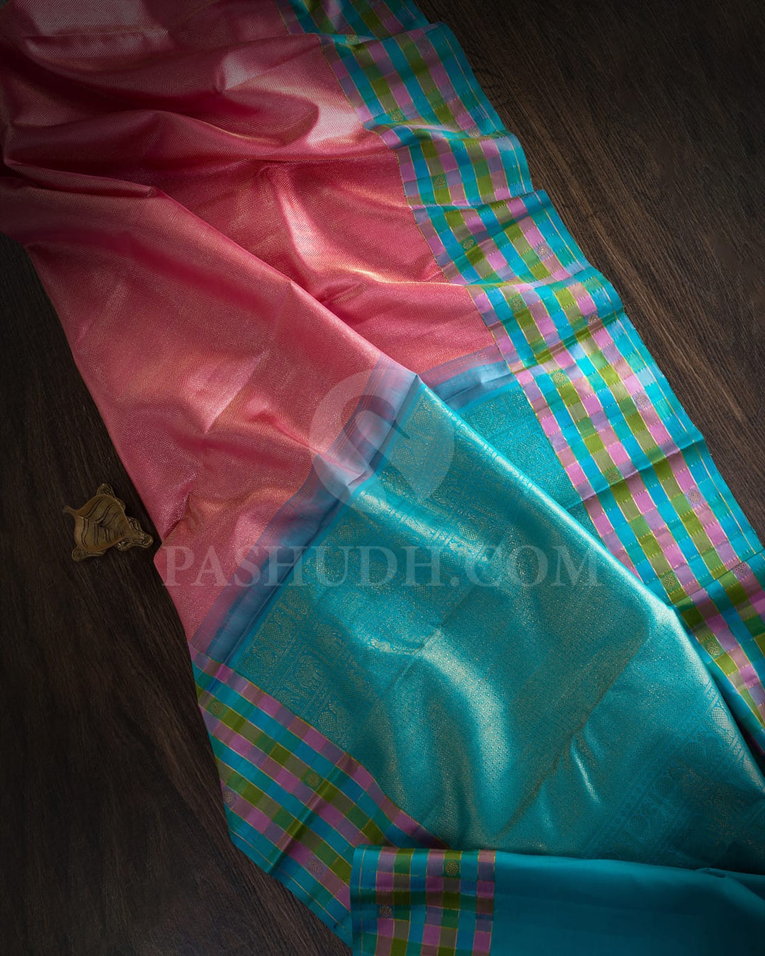 Candy Pink With Multicolor Kanjivaram Silk Saree-S1662(A)