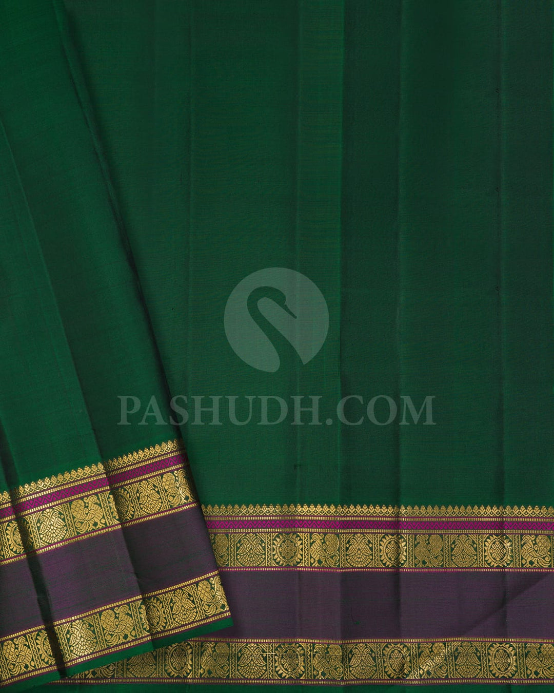 Mint Blue With Dark Green Kanjivaram Silk Saree-S1467(B)