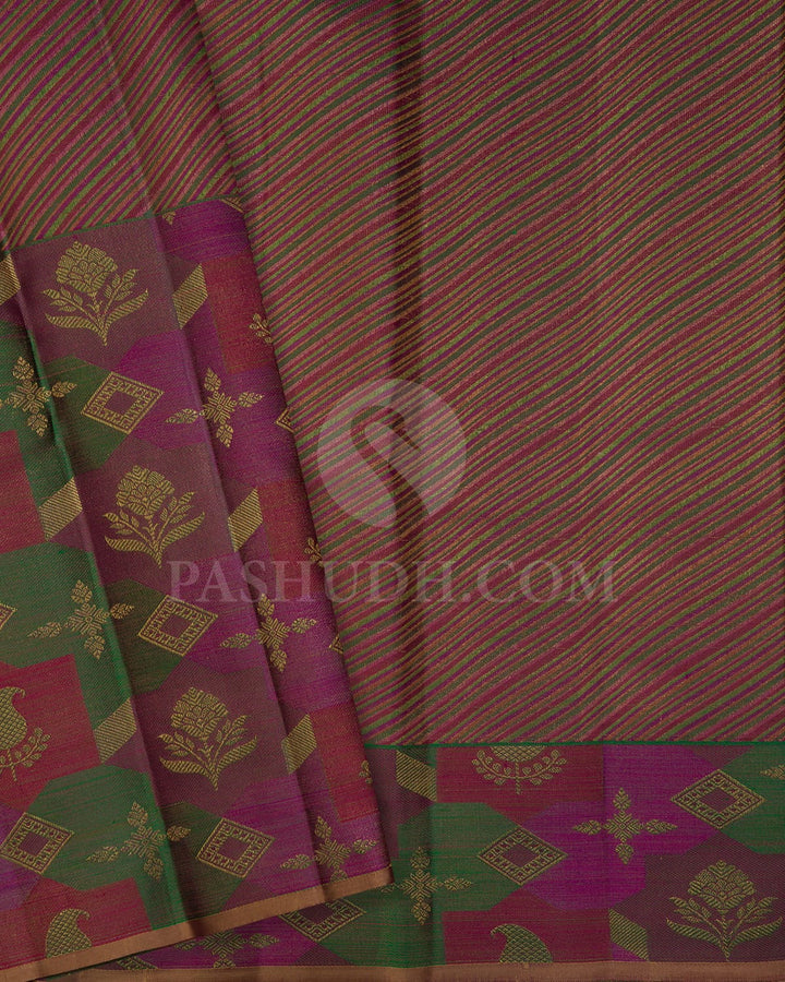 Aubergine Kanjivaram Silk Saree-DJ424(D)