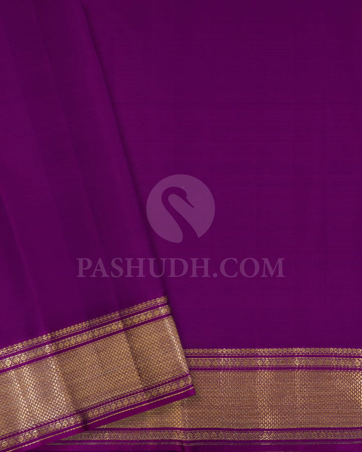 Pastel Lavender Kanjivaram Silk Saree-D673(A)