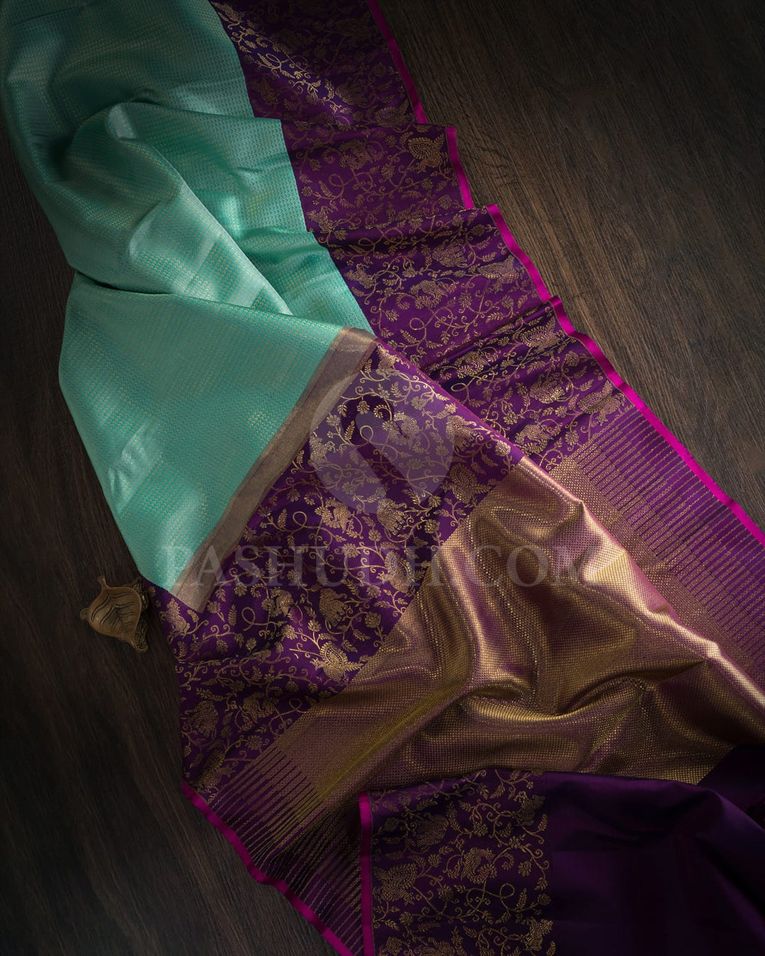 Sky Blue And Purple Kanjivaram Silk Saree-S1631(B)