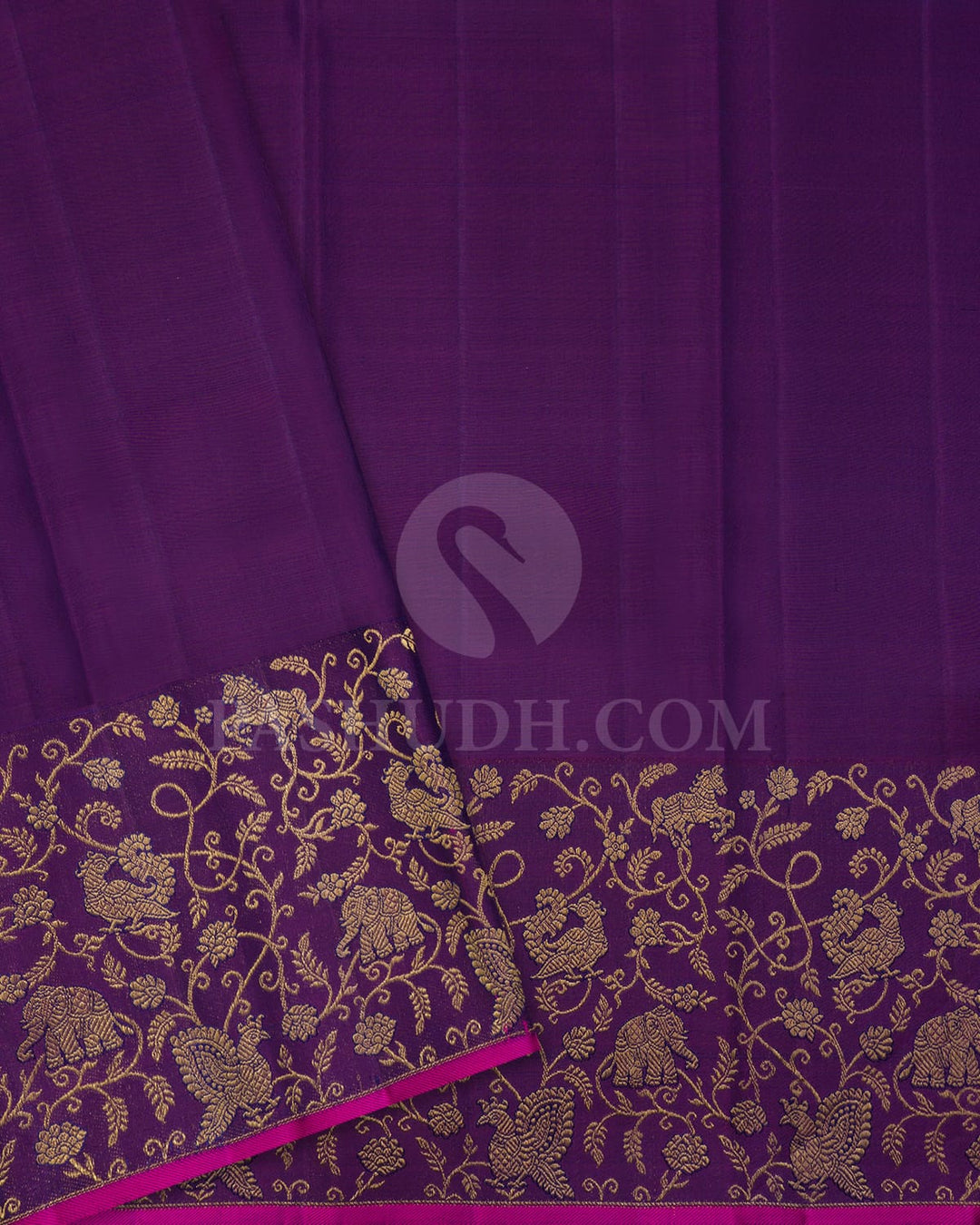 Sky Blue And Purple Kanjivaram Silk Saree-S1631(B)