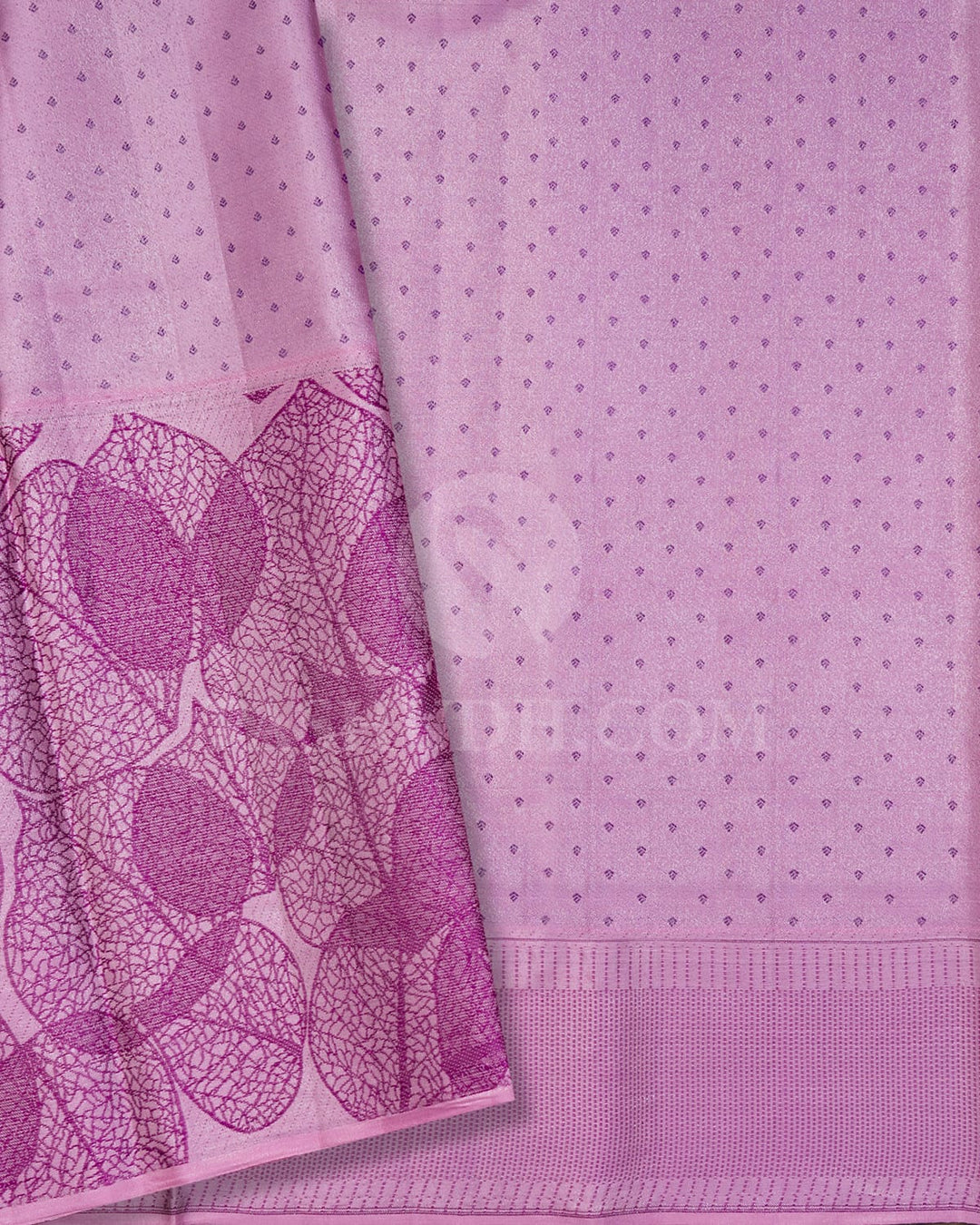 Peach With Baby Pink Kanjivaram Silk Saree-D658(E)