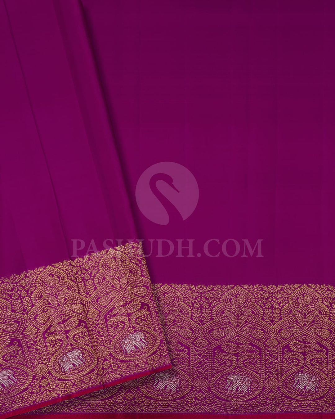 Peach And Purple Kanjivaram Silk Saree-S1321(G)