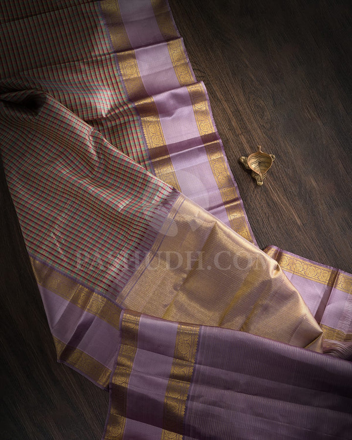 Multihue With Lavender Kanjivaram Silk Saree-S1668(A)