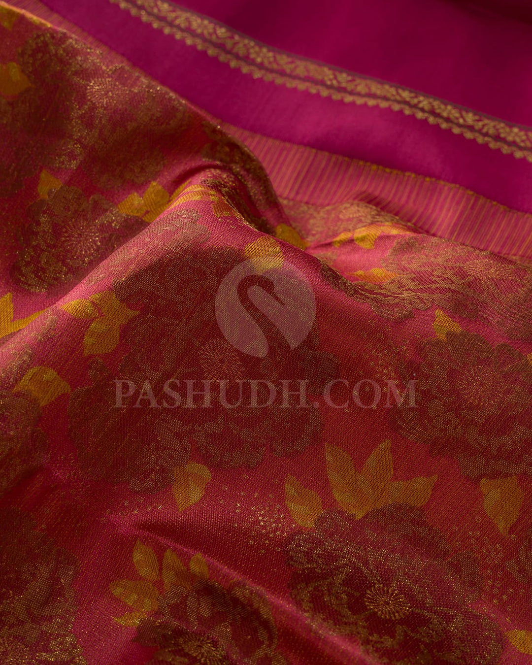 Dual Shaded Pink With Magenta Kanjivaram Silk Saree-DJ426(C)
