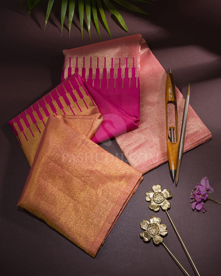 Bright Pink Kanjivaram Silk Saree-S1679(A)