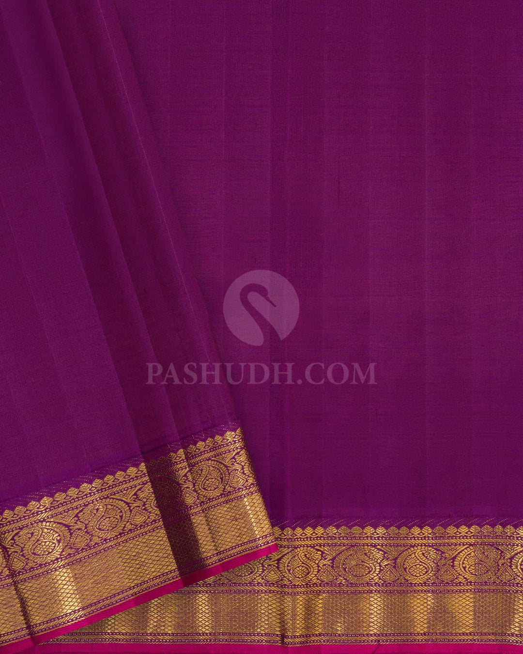 Cyan With Violet Kanjivaram Silk Saree-S1458(C)