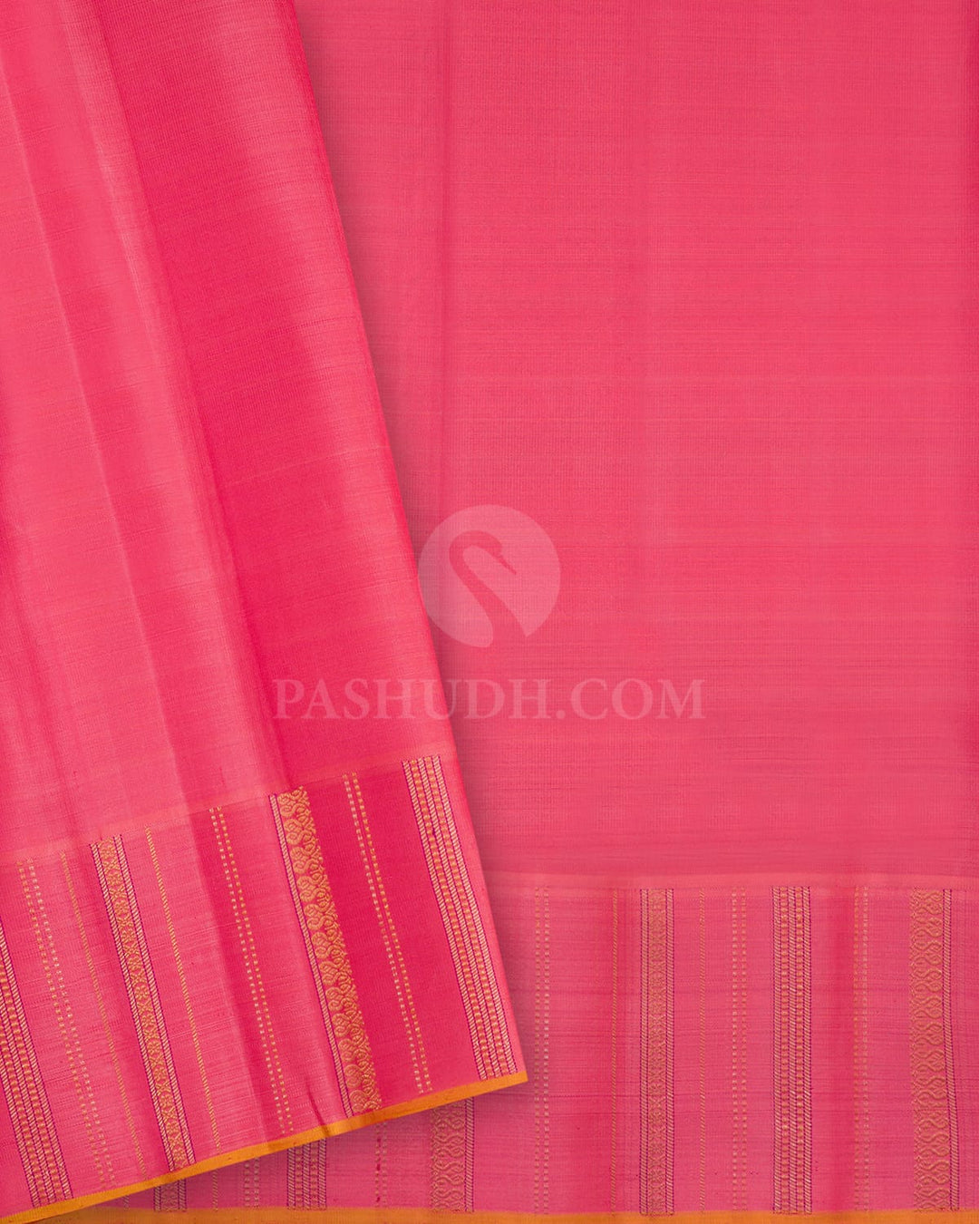 Black Shot Brown And Baby Pink Kanjivaram Silk Saree-S1449(C)