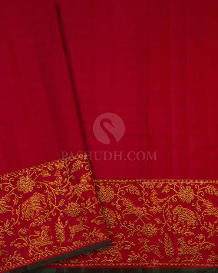 Yellow And Green Kanjivaram Silk Saree-S1611(B)