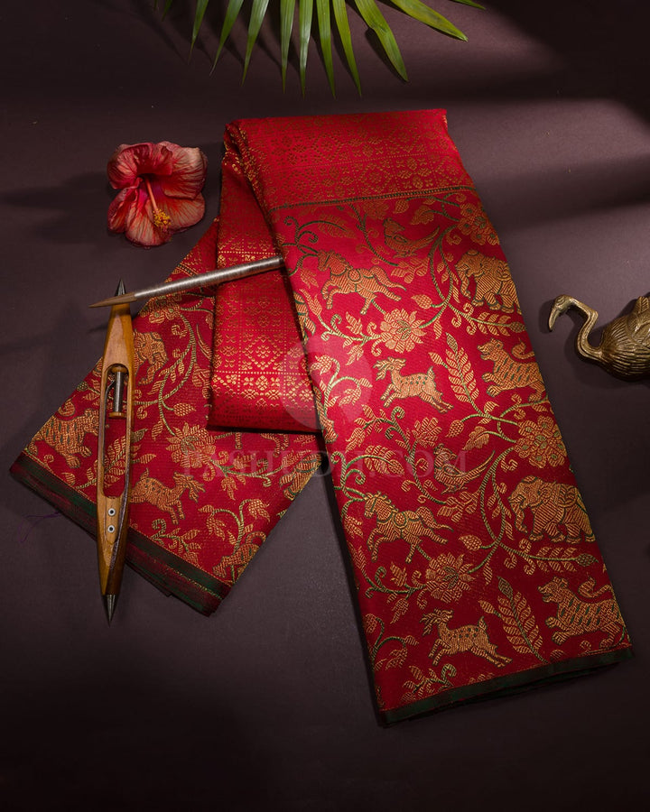 Red Bridal Kanjivaram Silk Saree-S1503(H)