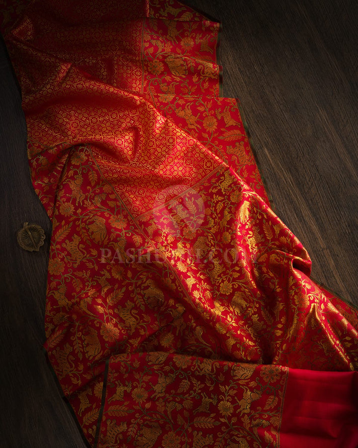 Red Bridal Kanjivaram Silk Saree-S1503(H)