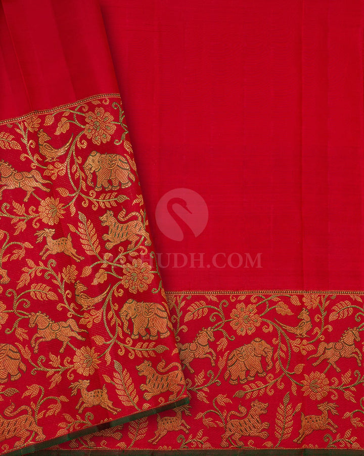 Red Bridal Kanjivaram Silk Saree-S1503(H)